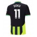 Maillot de foot Manchester City Jeremy Doku #11 Extérieur vêtements 2024-25 Manches Courtes